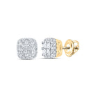 14K Yellow Gold Diamond Earrings 1/4 Cttw - Splendid Jewellery