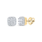 14K Yellow Gold Diamond Earrings 1/4 Cttw - Splendid Jewellery