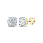 14K Yellow Gold Princess Diamond Earrings - Splendid Jewellery