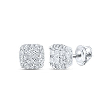 Load image into Gallery viewer, 14K White Gold Diamond Earrings 1 Cttw - Splendid Jewellery