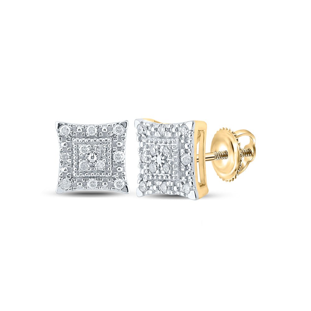 14K Yellow Gold Luxury Diamond Earrings with Elegant Styling - Splendid Jewellery