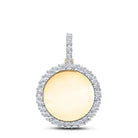 14K Yellow Gold Round Diamond Fanuk Memory Charm Pendant 5/8 Cttw - Splendid Jewellery