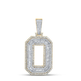 14K Two - tone Gold Baguette Diamond Cn Initial 