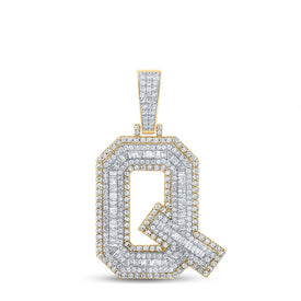 14K Two - tone Gold Round Diamond Cn Initial 