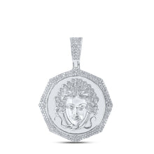 Load image into Gallery viewer, Sterling Silver Round Diamond P1 Medusa Charm Pendant 1 1/4 Cttw - Splendid Jewellery