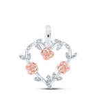 Sterling Silver Round Diamond Gift Heart Pendant 1/12 Cttw - Splendid Jewellery
