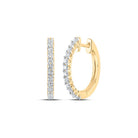 Round Diamond Earrings in 14K Yellow Gold Gift Edition - Splendid Jewellery