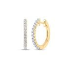 Round Diamond Earrings in 14K Yellow Gold Gift Edition - Splendid Jewellery