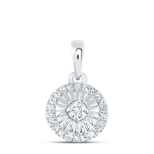 Load image into Gallery viewer, Sterling Silver Round Diamond P3 Gift Circle Pendant 1/8 Cttw - Splendid Jewellery