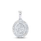 Sterling Silver Round Diamond P3 Gift Pendant 1/5 Cttw - Splendid Jewellery