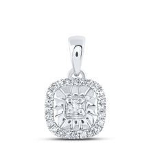 Load image into Gallery viewer, Sterling Silver Round Diamond P3 Gift Cushion Pendant 1/8 Cttw - Splendid Jewellery