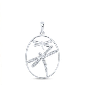 Sterling Silver Round Diamond Gift Pendant 1/10 Cttw - Splendid Jewellery
