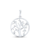 Sterling Silver Round Diamond Gift Pendant 1/20 Cttw - Splendid Jewellery