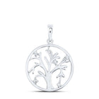 Sterling Silver Round Diamond Gift Pendant 1/20 Cttw - Splendid Jewellery