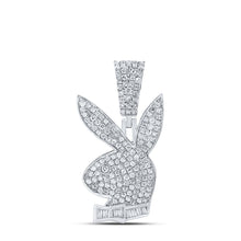 Load image into Gallery viewer, Sterling Silver Baguette Diamond P1 Charm Pendant 3/4 Cttw - Splendid Jewellery