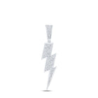 Sterling Silver Round Diamond Thunder Pendant 1/2 Cttw - Splendid Jewellery
