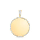 10K Yellow Gold Round Diamond Urn Memory Charm Pendant 1 1/5 Cttw - Splendid Jewellery