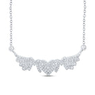 Sterling Silver Round Diamond M?M Heart Neclace (18 Inch) 1/4 Cttw - Splendid Jewellery