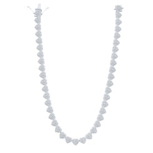 Load image into Gallery viewer, 10K White Gold Round Diamond Fashion Necklace(18 Inch) 8 1/2 Cttw - Splendid Jewellery