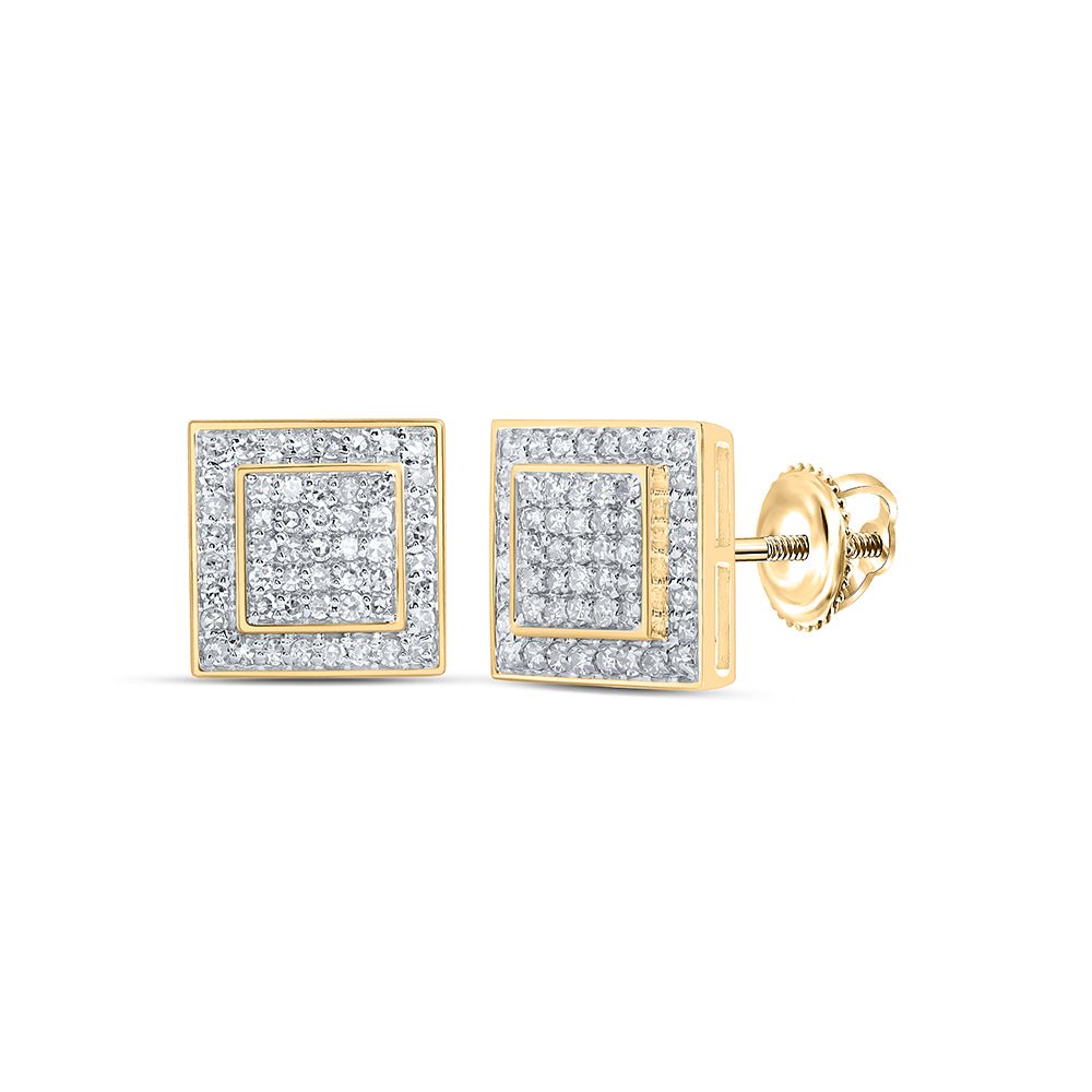 Diamond Earrings in 10K Yellow Gold with Elegant Styling - Splendid Jewellery