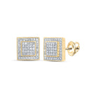 Diamond Earrings in 10K Yellow Gold with Elegant Styling - Splendid Jewellery