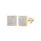 Diamond Earrings in 10K Yellow Gold with Elegant Styling - Splendid Jewellery