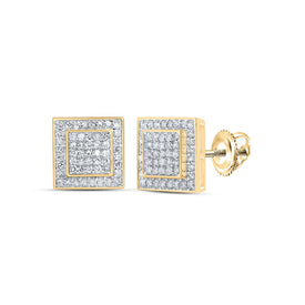 Diamond Earrings in 10K Yellow Gold with Elegant Styling - Splendid Jewellery