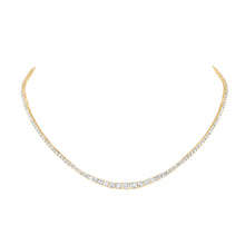 Load image into Gallery viewer, 14K Yellow Gold Round Diamond Necklace (16 Inch) 7 1/5 Cttw - Splendid Jewellery