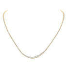 14K Yellow Gold Round Diamond Necklace (18 Inch) 7 7/8 Cttw - Splendid Jewellery