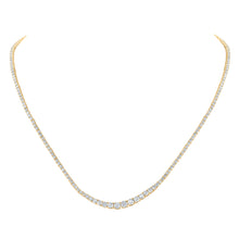 Load image into Gallery viewer, 14K Yellow Gold Round Diamond Necklace (18 Inch) 7 7/8 Cttw - Splendid Jewellery