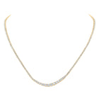14K Yellow Gold Round Diamond Necklace (18 Inch) 7 7/8 Cttw - Splendid Jewellery