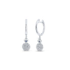 14K White Gold Gift - Ready Diamond Earrings Gift Edition - Splendid Jewellery