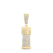 Load image into Gallery viewer, 10K Yellow Gold Round Diamond Urn Charm Pendant 1 3/8 Cttw - Splendid Jewellery