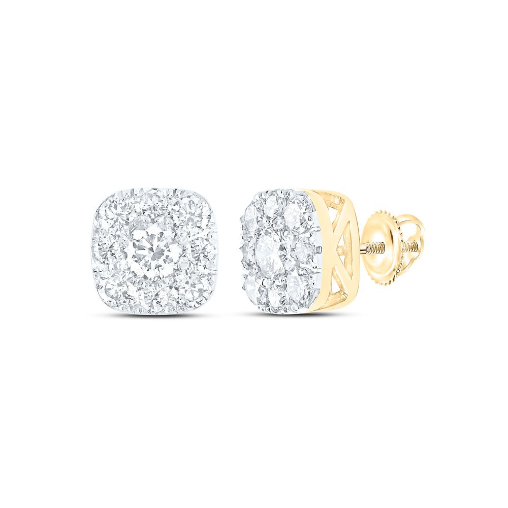 14K Yellow Gold Diamond Earrings for Everyday Wear with Elegant Styling - Splendid Jewellery