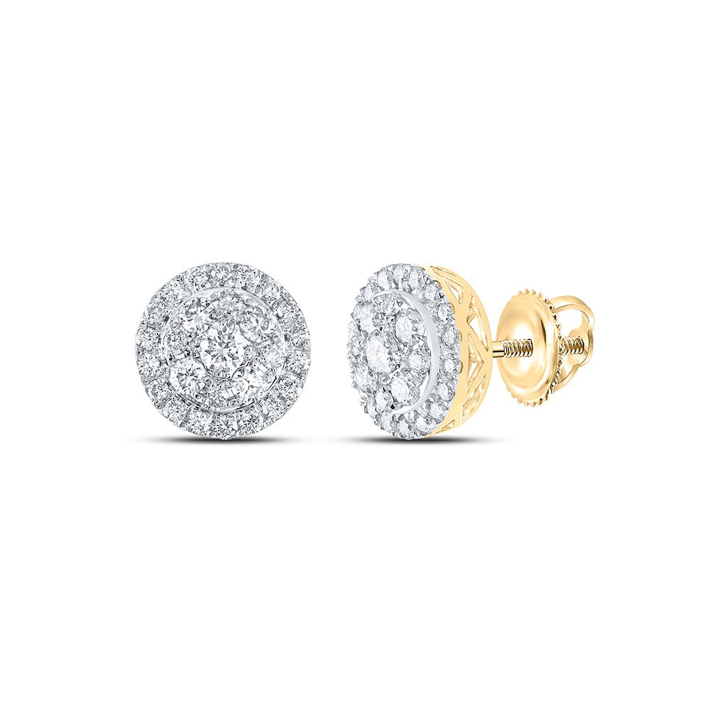 14K Yellow Gold Elegant Earrings with Diamond with Elegant Styling - Splendid Jewellery