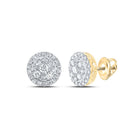 14K Yellow Gold Elegant Earrings with Diamond with Elegant Styling - Splendid Jewellery
