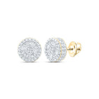 10K Yellow Gold Baguette Diamond Shape Earring 1/2 Cttw - Splendid Jewellery