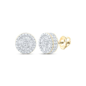 10K Yellow Gold Baguette Diamond Shape Earring 1/2 Cttw - Splendid Jewellery