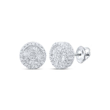 Load image into Gallery viewer, 10K White Gold Baguette Diamond Shape Earring 1/2 Cttw - Splendid Jewellery