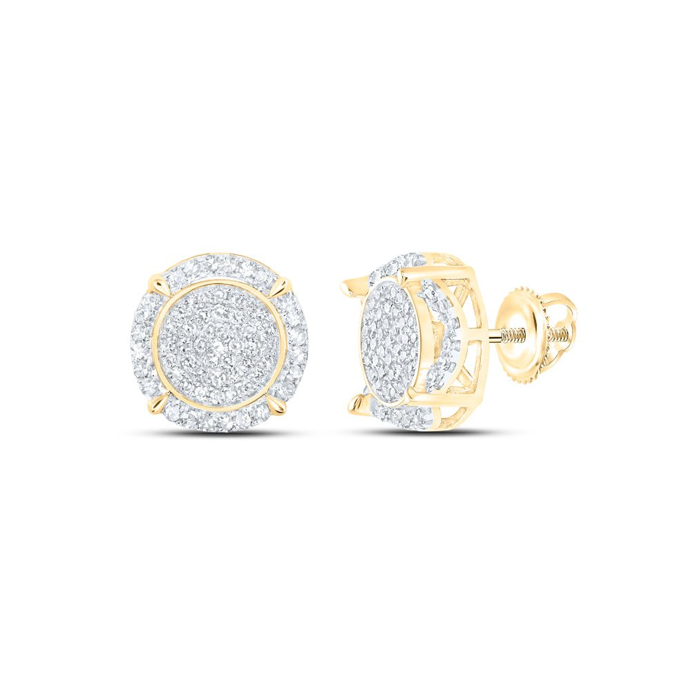 10K Yellow Gold Diamond Earrings 1/2 Cttw with Elegant Styling - Splendid Jewellery