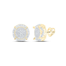 10K Yellow Gold Diamond Earrings 1/2 Cttw with Elegant Styling - Splendid Jewellery
