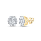 Diamond Earrings in 14K Yellow Gold with Fine Detail - Splendid Jewellery