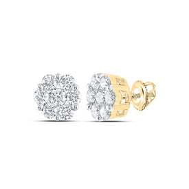 Diamond Earrings in 14K Yellow Gold with Fine Detail - Splendid Jewellery