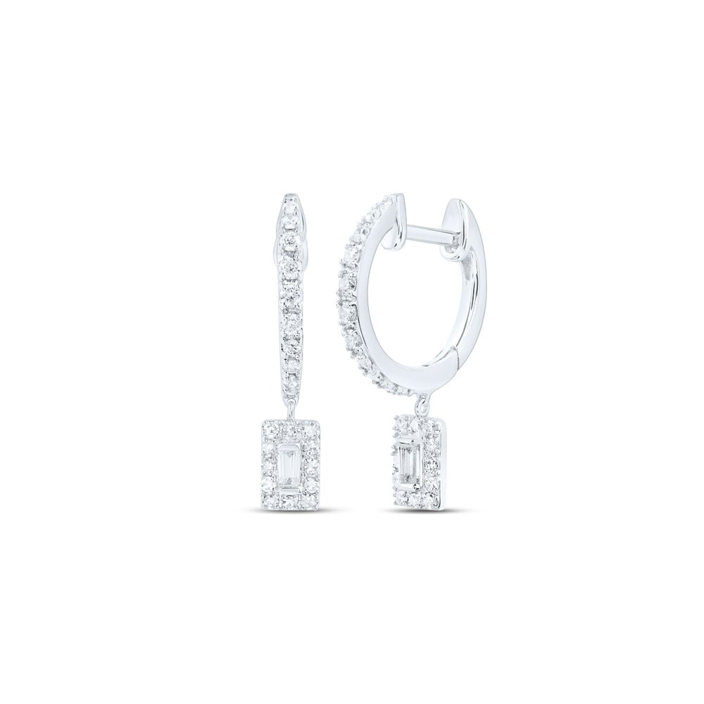 10K White Gold Gift - Ready Diamond Earrings for Everyday Wear - Splendid Jewellery