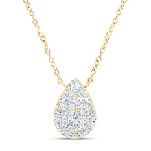 Load image into Gallery viewer, 10K Yellow Gold Round Diamond Necklace (18 Inch) 1/6 Cttw - Splendid Jewellery
