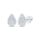 10K White Gold Diamond Earrings 1/5 Cttw - Splendid Jewellery