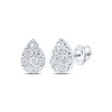 Load image into Gallery viewer, 10K White Gold Diamond Earrings 1/5 Cttw - Splendid Jewellery
