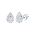 10K White Gold Diamond Earrings 1/5 Cttw - Splendid Jewellery
