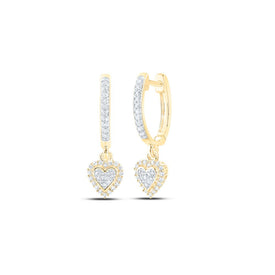 10K Yellow Gold Elegant Earrings with Diamond Gift Edition - Splendid Jewellery