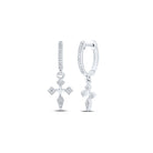 10K White Gold Elegant Earrings with Diamond Gift Edition - Splendid Jewellery